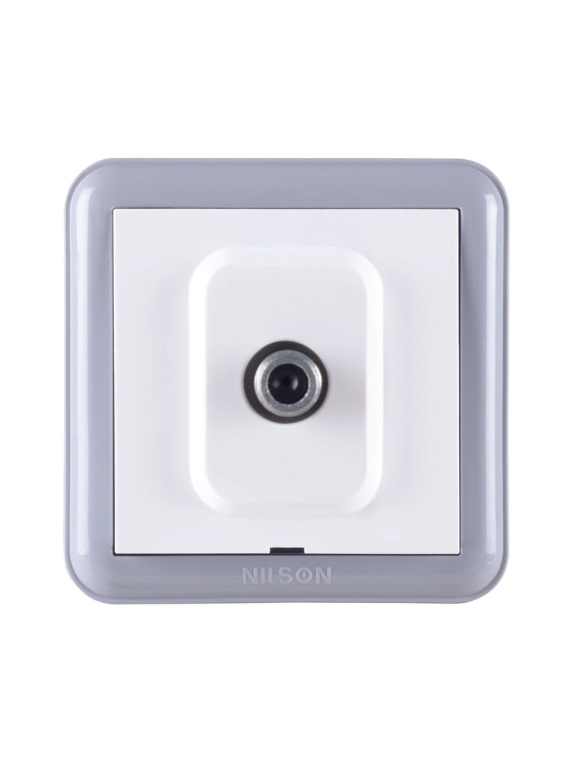 Nilson Unique Grey-White Surface Mounted F Connector  - Image 1