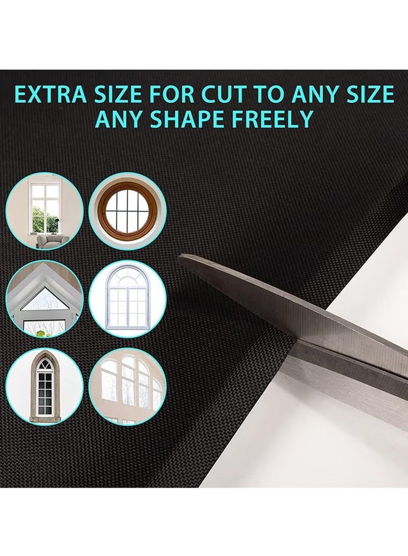 ستائر تعتيم محمولة مع شريط لاصق ذاتي، ستائر تعتيم DIY مع قاطع، بدون حفر، ستائر تعتيم 100%، ظلال تعتيم لغرفة النوم، والسفر، وحضانة الأطفال، والمكتب (145 × 100 سم)  - Image 4