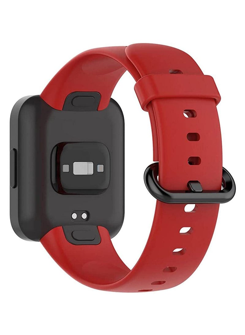 Straps Compatible with Redmi Watch 2 Lite Watch Xiaomi Mi Watch 2 Lite Soft Silicone Band for Men, Women,Red - Image 2