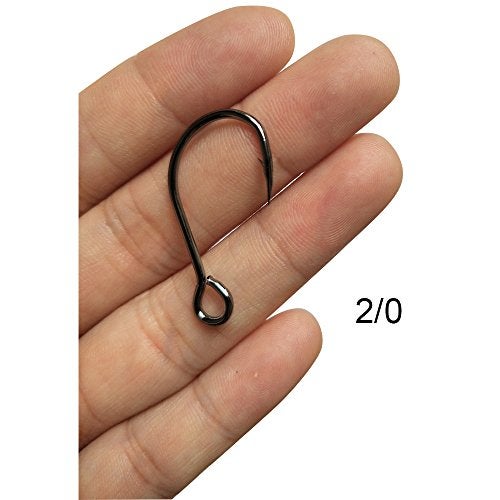 Laxygo 30pcs/Pack Inline Single Hooks Single Replacement Hooks for Fishing Baits Lures 2/0 1/0 1# 2# 4# 6# 8# (2#-30pcs) - Image 3