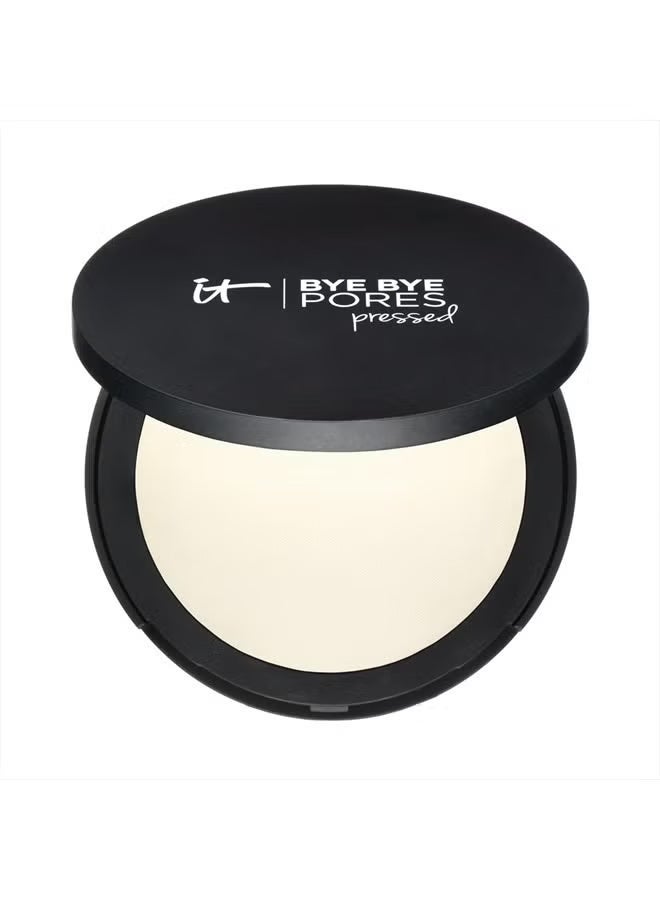 IT COSMETICS Bye Bye Pores Pressed Finishing Powder - Universal Translucent Shade - Contains Anti-Aging Peptides, Hydrolyzed Collagen & Antioxidants - 0.31 oz - Image 1