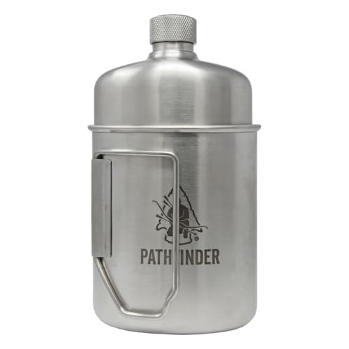 The Pathfinder School Stainless Steel Nesting Cup & M34 Scout Canteen - Survival Gear and Supplies - Bushcraft Gear Camping Essentials - Hiking Water Bottle - Camping Canteen- Backpacking Kit - Image 2