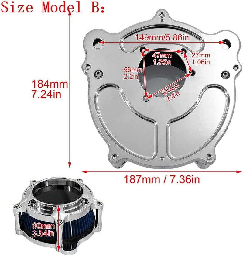 Wivplex Motorcycle Air Filter for Harley - Image 2