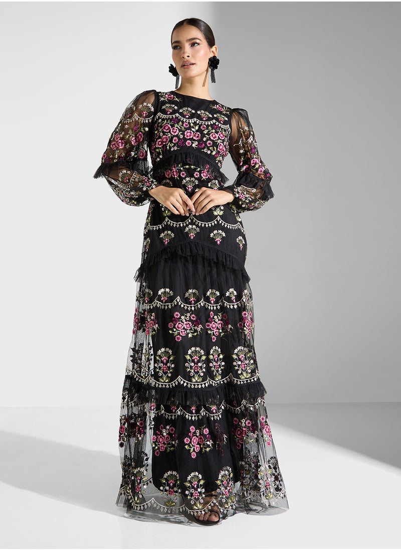 All Over Embroidered  Maxi Dress With Ruffles - pzsku/ZA5188CCE822C97D059C3Z/45/_/1742379809/4973f79f-0c47-41ea-8b3a-2f97bd483204