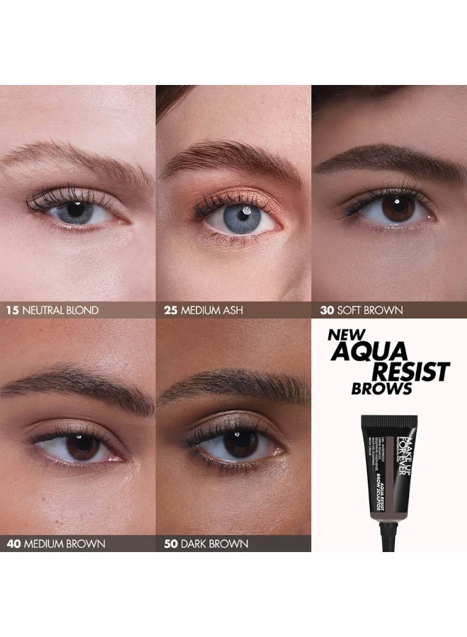 Make Up For Ever Aqua Resist Brow Sculptor Cream 30 Soft Brown 7ml - Image 3