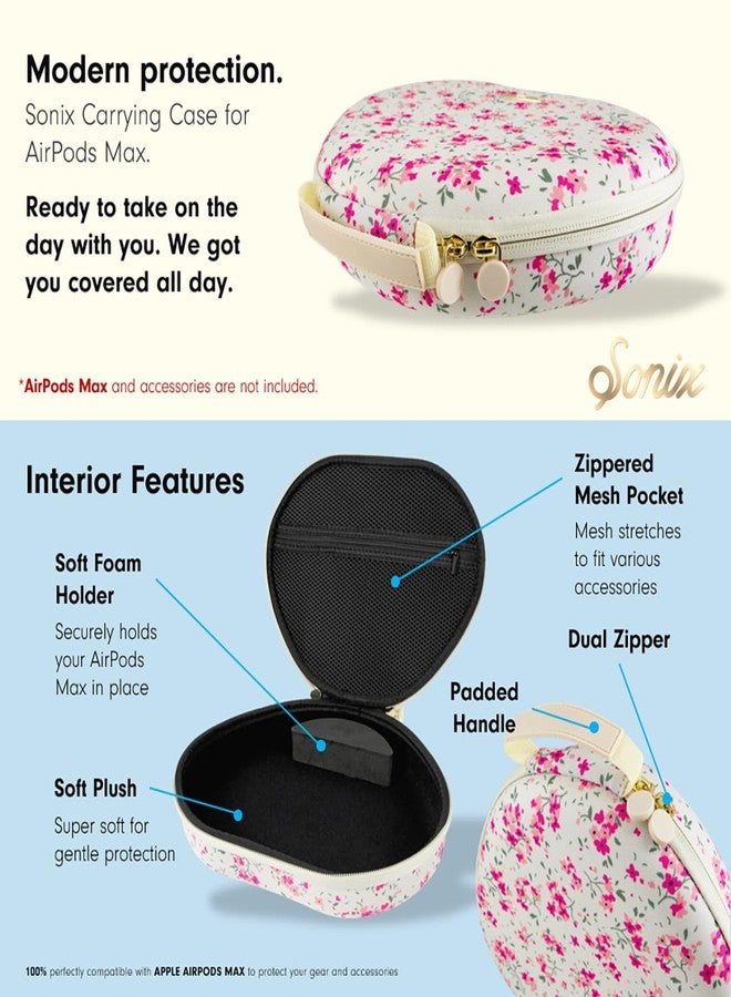 Sonix Protective Case for Apple AirPods Max Headphones | Travel Carrying Case, Portable Storage Bag, Supports Sleep Mode | Cottage Floral - Image 5