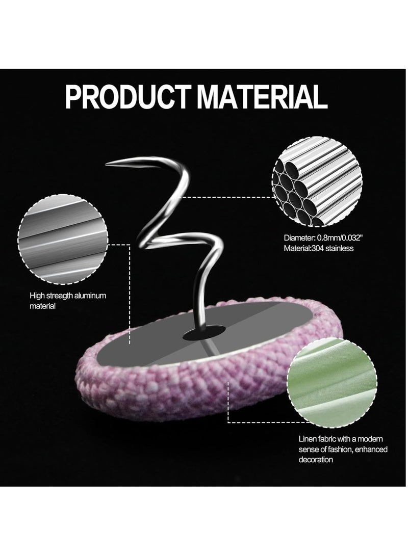 Zikra 25 Pcs Bedskirt Pins, Upholstery Tacks, 0.8" Twist Pins Headliner Pins, Spiral Push Pins, Twist Pins Upholstery, for Bedskirts Slipcovers Armrest Covers and Upholstery, Black - Image 3