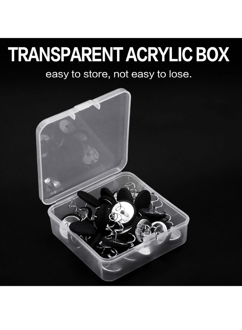 Zikra 25 Pcs Bedskirt Pins, Upholstery Tacks, 0.8" Twist Pins Headliner Pins, Spiral Push Pins, Twist Pins Upholstery, for Bedskirts Slipcovers Armrest Covers and Upholstery, Black - Image 5