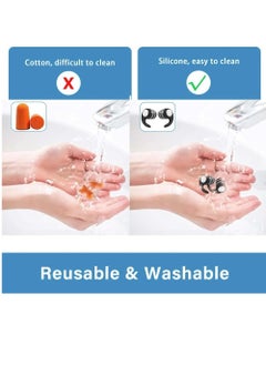 GUDOO Ear Plugs For Sleeping Soft Silicone Reusable Earplugs For Noise Cancelling Sound Blocking  - Image 3