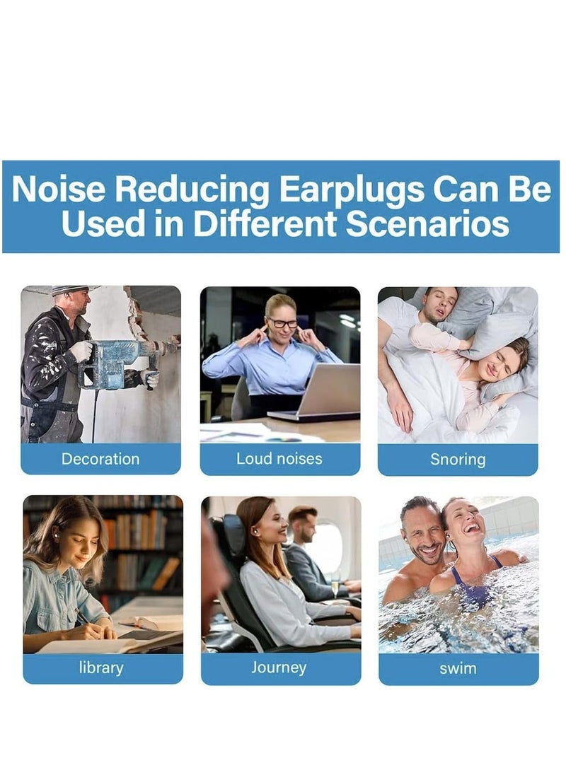 GUDOO Ear Plugs For Sleeping Soft Silicone Reusable Earplugs For Noise Cancelling Sound Blocking  - Image 5