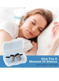 GUDOO Ear Plugs For Sleeping Soft Silicone Reusable Earplugs For Noise Cancelling Sound Blocking  - Image 2