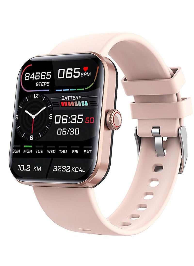 Generic Health & Fitness Smartwatch, Blood Glucose Monitoring, Fitness Tracker with Blood Pressure, Blood Oxygen Tracking, Heart Rate Monitor (Pink)  - Image 1