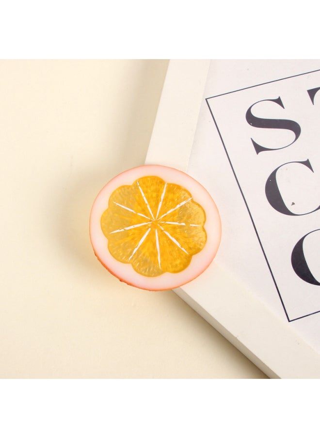 Simulation Fruit Small Fresh Lemon Slice Key Chain Ins Wind Pendant Model 2022 Bag Accessories-Color:No Deduction For Orange Lemon Slices (inseparable  - Image 1