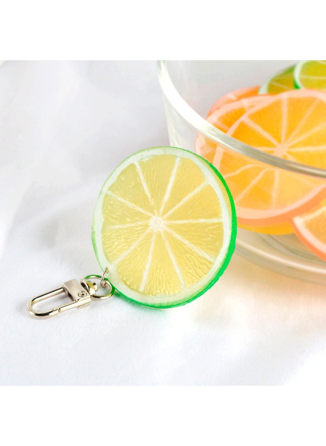Simulation Fruit Small Fresh Lemon Slice Key Chain Ins Wind Pendant Model 2022 Bag Accessories-Color:No Deduction For Orange Lemon Slices (inseparable  - Image 3