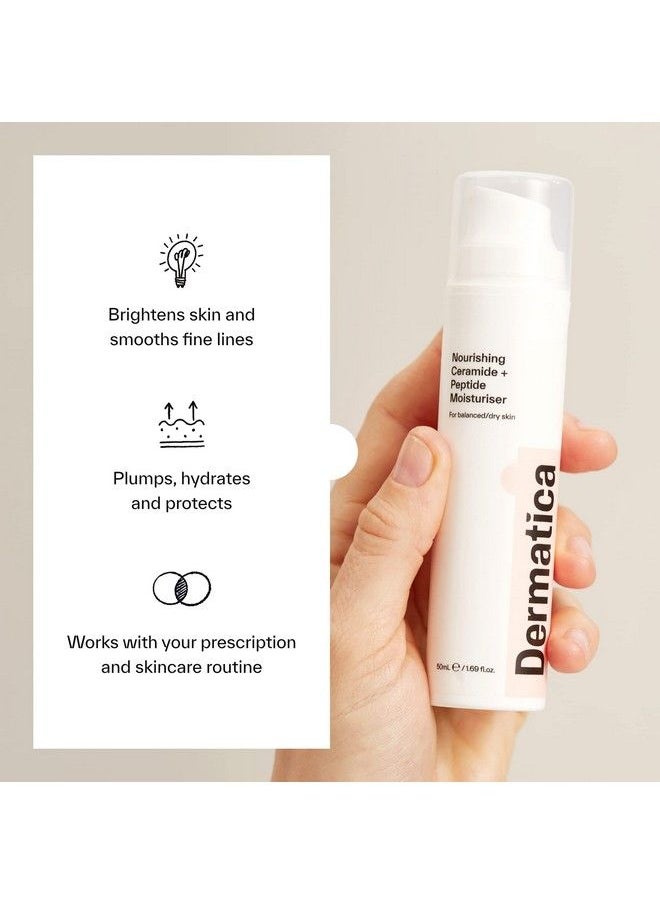Dermatica - Nourishing Ceramide With Peptide Moisturizer For Dry Skin | Water Based Moisturizer With Ceramides | Face Moisturizer For Women And Men | Combination To Dry Skin (50Ml) - Image 1