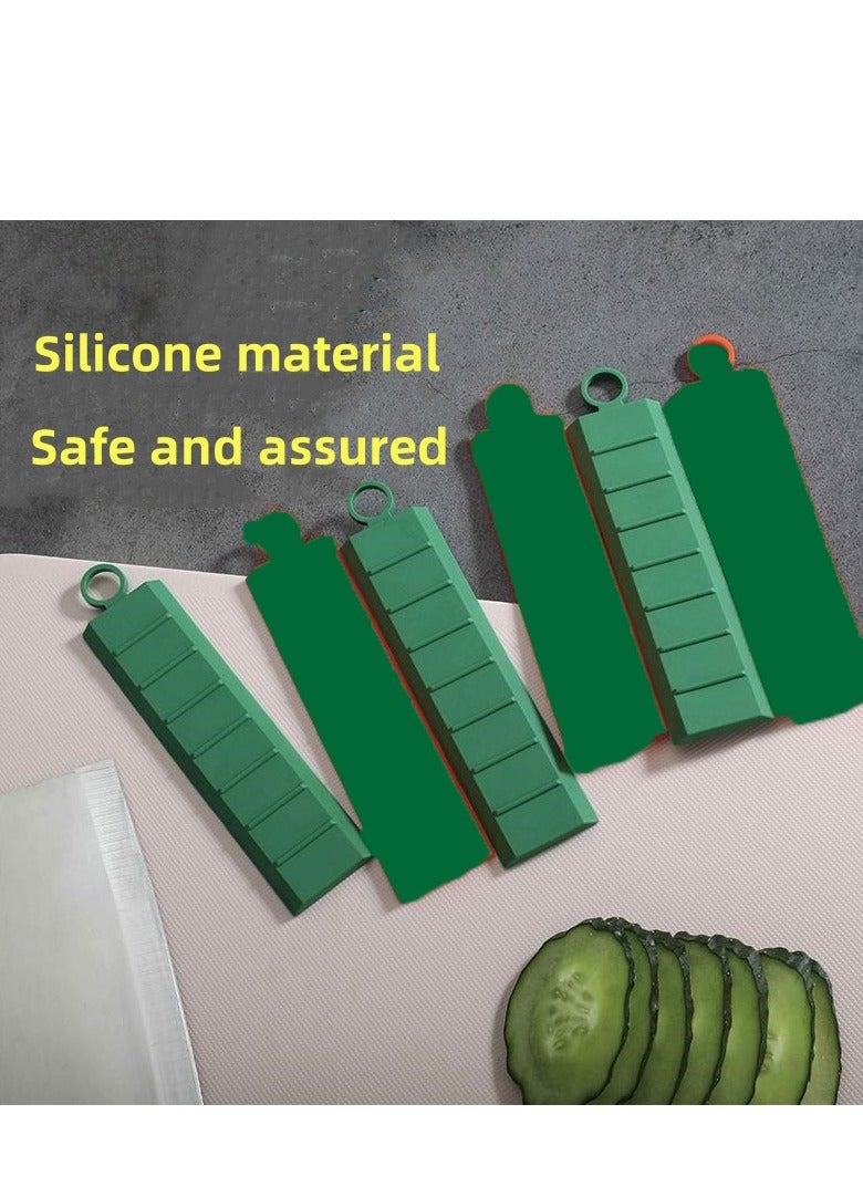 Must-Have Kitchen Knife Silicone Kitchen Non-stick Knife Artifact Magnetic Silicone Strip (7pcs-Green) - Image 5