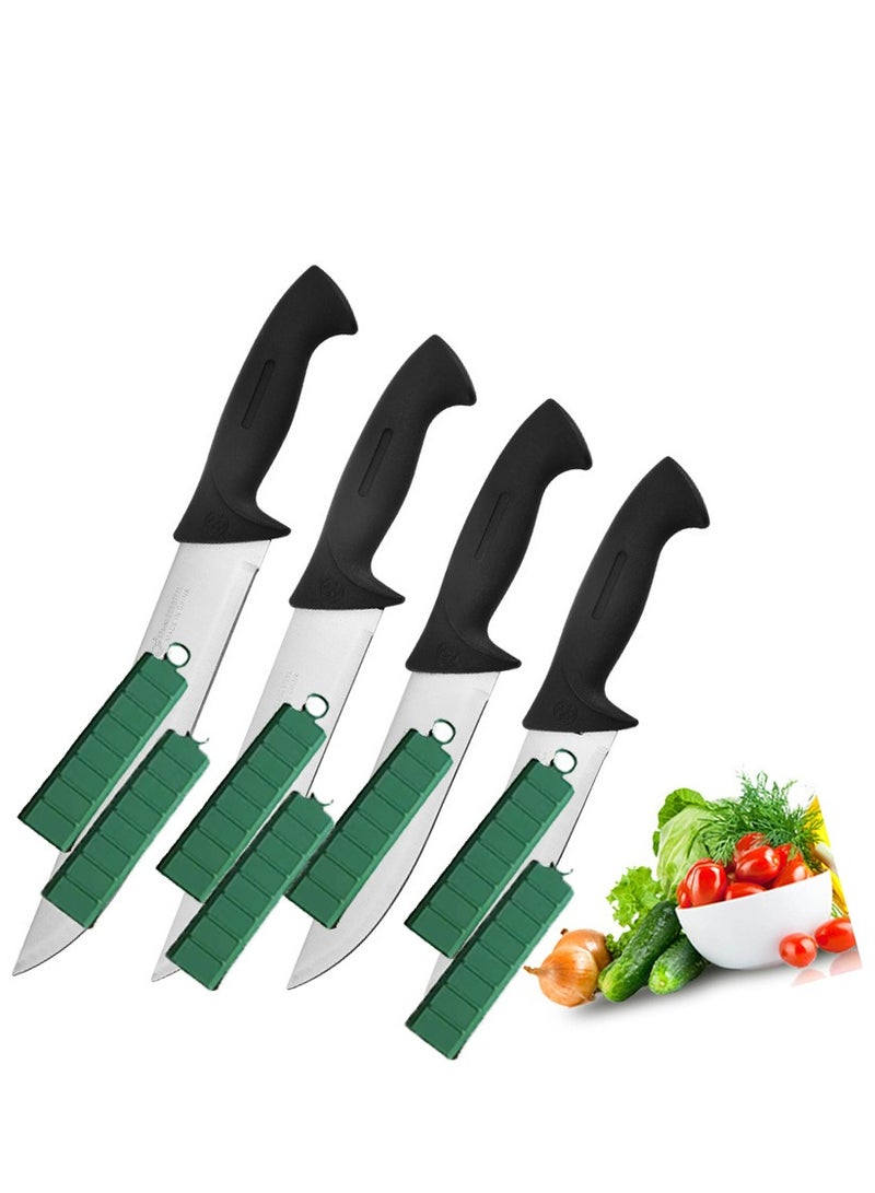 Must-Have Kitchen Knife Silicone Kitchen Non-stick Knife Artifact Magnetic Silicone Strip (7pcs-Green) - Image 1