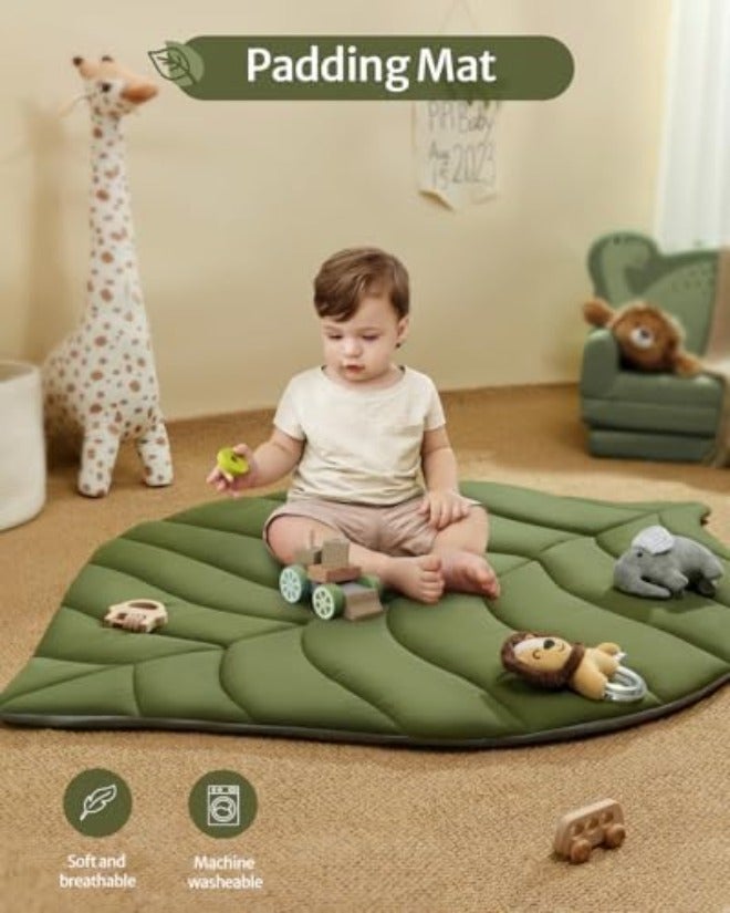 Blissful Diary Shell Baby Play Gym Mat, Softer & Enlarged Tummy Time Mat w 6 Detachable Toys for Sensory & Motor Skill Development, Activity Mat for Newborn Essentials Shower Gift, Boho Ocean Theme - Image 5