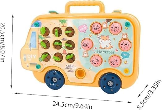 P SQUARE Plastic Electric Drill & Screw Set Design Creative Mosaic Art Puzzle Drilling Toy, Educational Learning Toy Kit - Fun Activity for Kids (Funny CAR Toy), 239 Pcs - Image 2