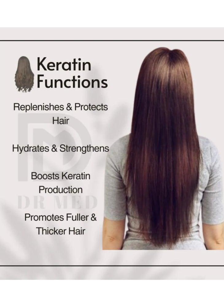 Dr.Med - DR MED Keratin Shampoo - Paraben-Free, Sulphate-Free, Silicone-Free, Salt-Free Transformation for Strong, Silky Hair 11.88 fl.0z 350ml - Image 1