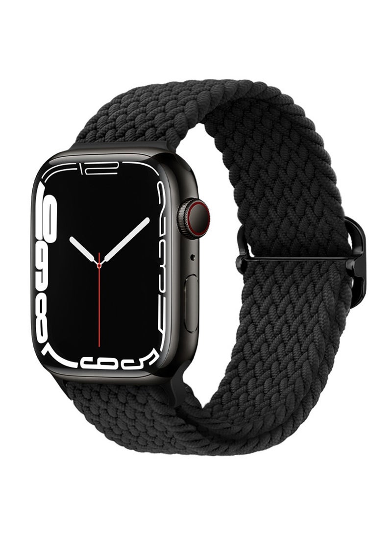 Youque - for Apple Watch Series 10 46mm,Nylon Watchband Replacement Bracelet Black and Blue - Image 1