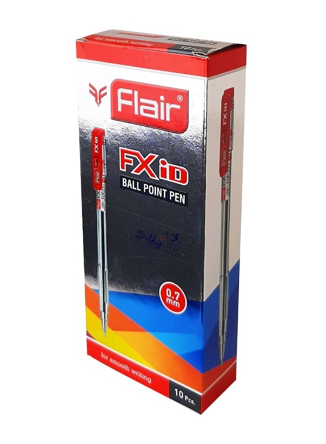 Flair قلم حبر جاف FX Id مقاس 0.7 مم، أحمر - Image 1