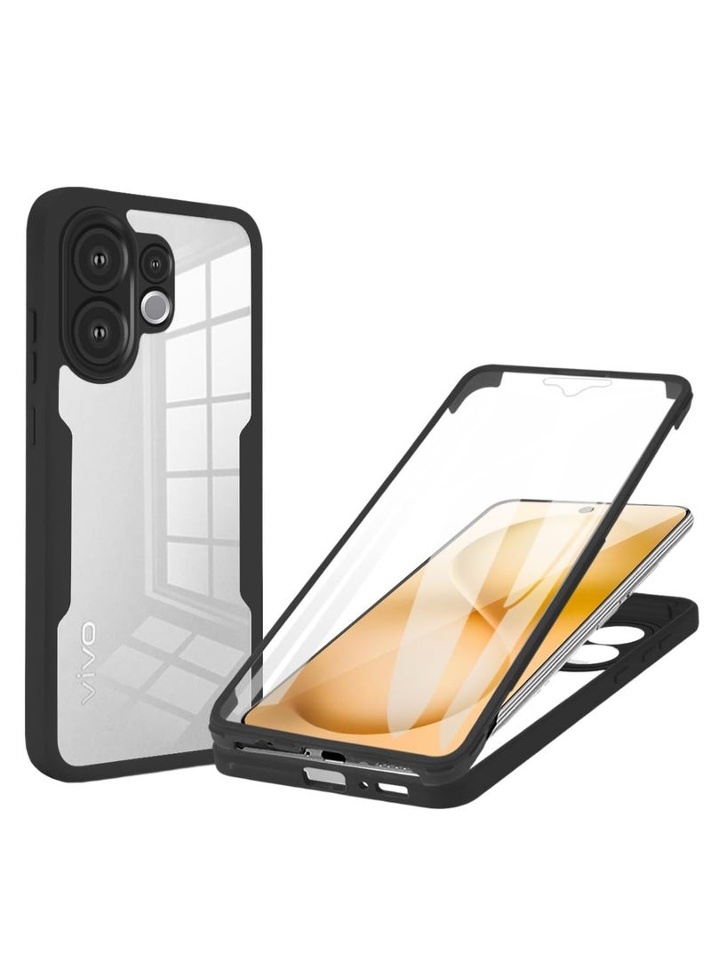 general Clear Case Compatible with Vivo V60 5G 【Built-in Screen Protector】 Full Body Protection Transparent Phone Case Shockproof Protective Cover for Vivo V60 - Image 1
