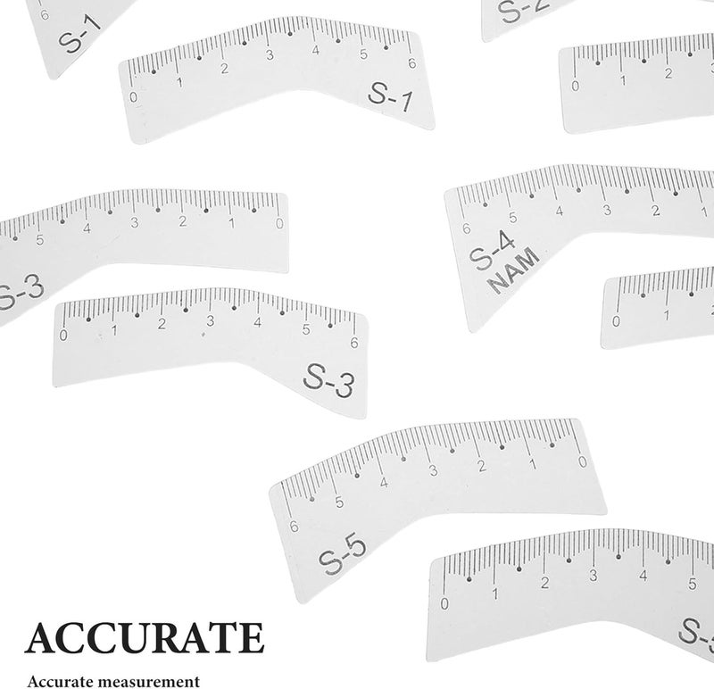 5Pair Reusable Eyebrow Shaper Stencils - Fast Drawing Brow Design Guide for Salon Use - High Precision Eyebrow Positioning Ruler for Microblading Work - Image 3