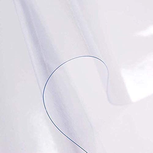 sancua Clear Plastic 100% Waterproof Tablecloth - 54 x 78 Inch - Vinyl PVC Rectangle Table Cloth Protector Oil Spill Proof Wipe Clean Table Cover for Dining Tables, Parties & Camping, Crystal Clear - Image 4