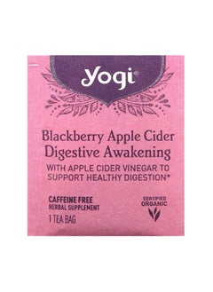 Yogi Tea Yogi Tea, Digestive Awakening, Blackberry Apple Cider, Caffeine Free, 16 Tea Bags, 1.02 oz (29 g)  - Image 3