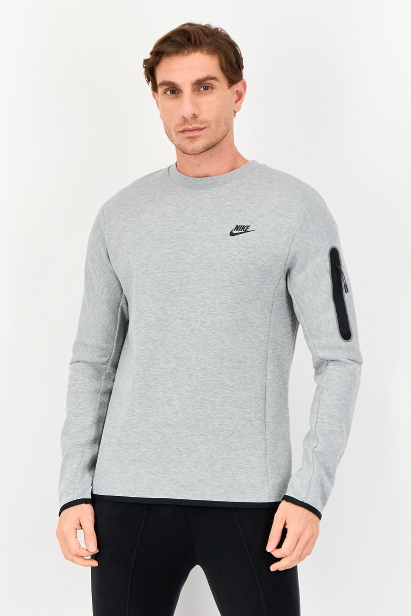 Nike Men Sportswear Fit Long Sleeve Outdoor Sweatshirt, Grey - Image 1