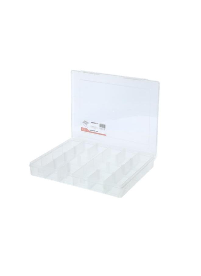Tactix 20-Compartment Utility Storage Box with Removable Separators Clear XX-Large  - Image 3