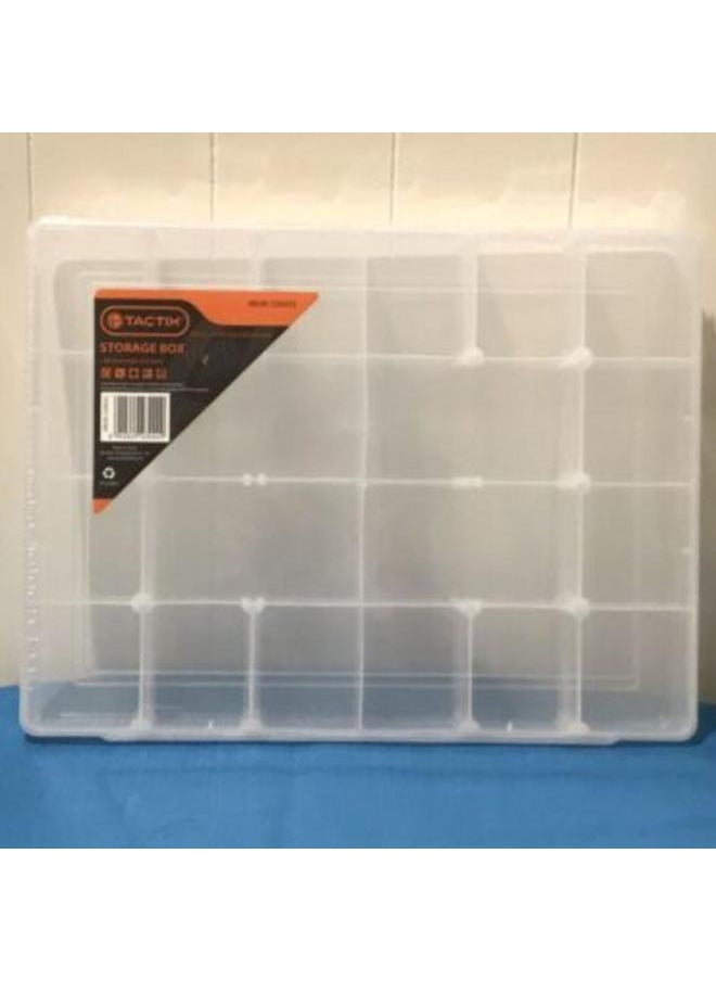 Tactix 20-Compartment Utility Storage Box with Removable Separators Clear XX-Large  - Image 4