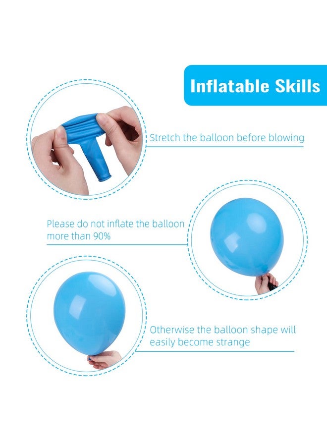 RUBFAC 129pcs Light Blue Balloons Different Sizes 18 12 10 5 Inch for Garland Arch, Blue Balloons for Birthday Gender Reveal Baby Shower Sky Blue Balloons Party Decoration - Image 2