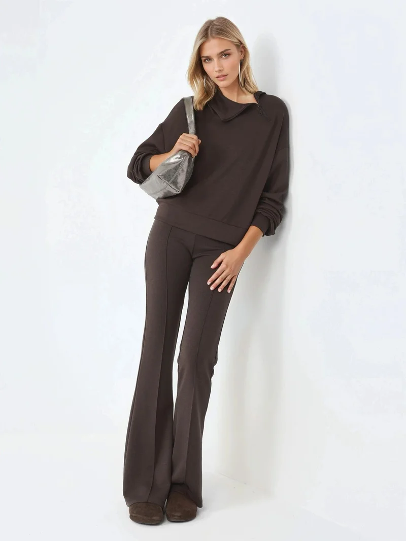 Busem BUSEM Relaxed Fit Zipper Collar Sweatshirt
