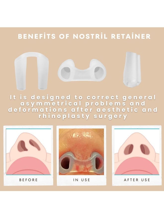 Nostril Retainer | Nostril Retainer for Rhinoplasty Recovery | Nose Retainer for Surgery | Nose Shaper & Support Device | High-Grade Silicone | Post-Surgery Nostril Shaping & Recovery Aid - Image 4