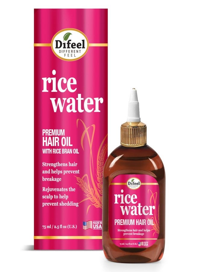 Difeel Rice Water Premium Hair Oil 2.5 oz. - Strengthening Rice Water Moisturizer for Hair - Image 1