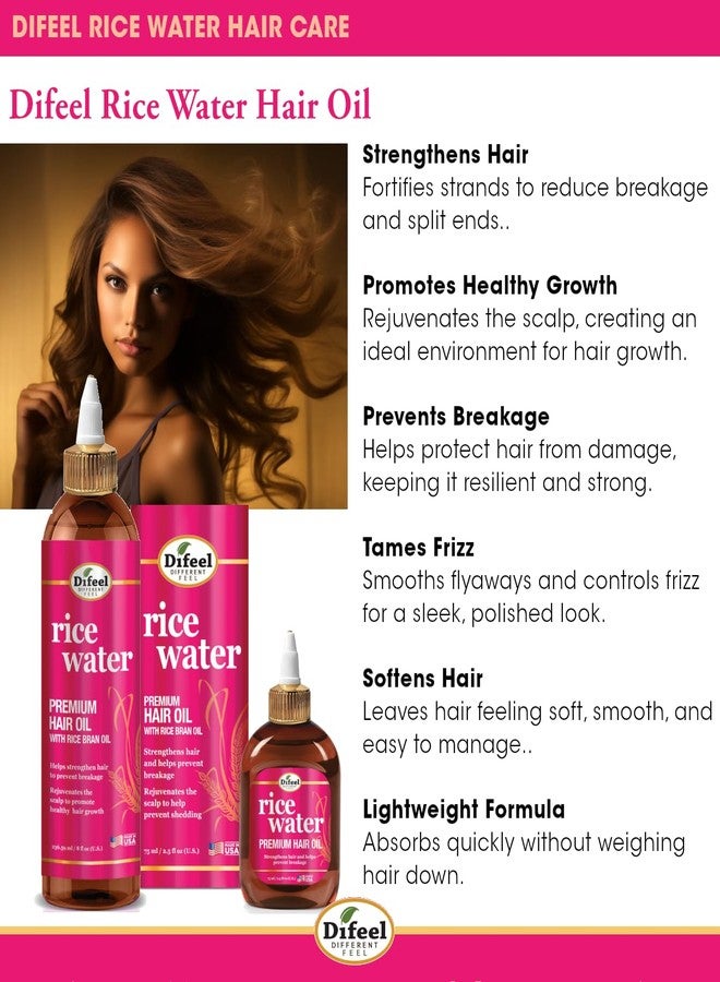 Difeel Rice Water Premium Hair Oil 2.5 oz. - Strengthening Rice Water Moisturizer for Hair - Image 4