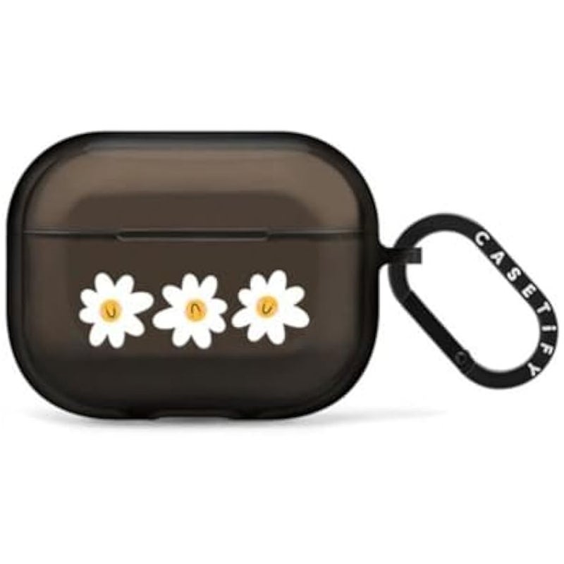 Casetify Impact Airpods Pro (1st/2nd) Case with Ring - Daisies by Laura Jane Illustrations - Black - Image 1