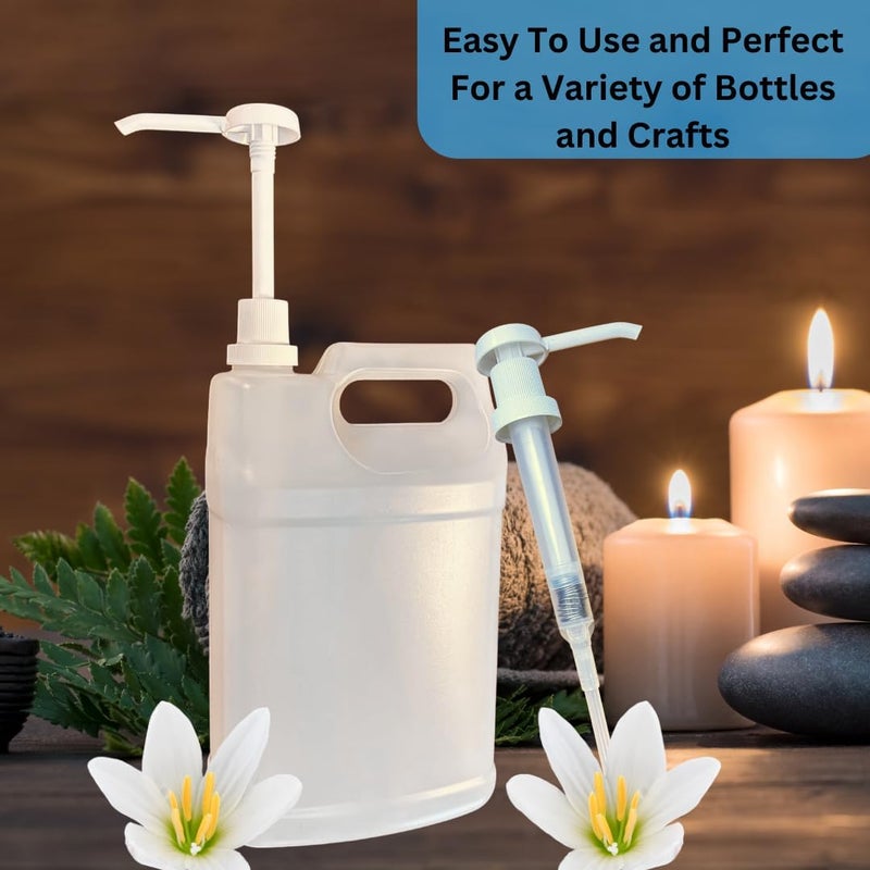 Serious Soil Heavy Duty Pump Dispenser for Gallon Jugs (1oz/2-Pack) Leak Proof Pump Dispenser for Shampoo, Laundry Detergent, Liquid, Water, Popcorn Butter, Snow Cone Syrup, Oils, 1 Gallon BPA-Free Dispenser - Image 4