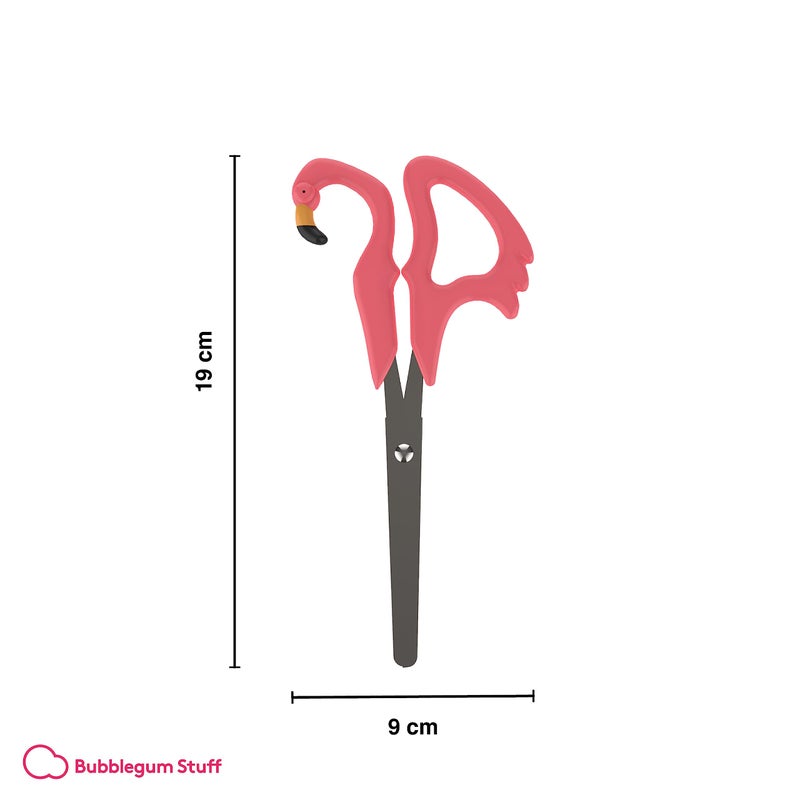 Bubblegum Stuff Flamingo Scissors - Pink Plastic Handled Animal Scissors with 4-Inch/10 cm Steel Blades - Right-Handed - Stationery and Office Supplies - Image 5