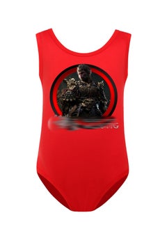 MQD Black Myth Goku Girls' One Piece Swimsuit And Cap Set 