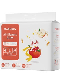 Diaper Air Diapers Slim Tape Size L 9 14 Kg 34 Diapers