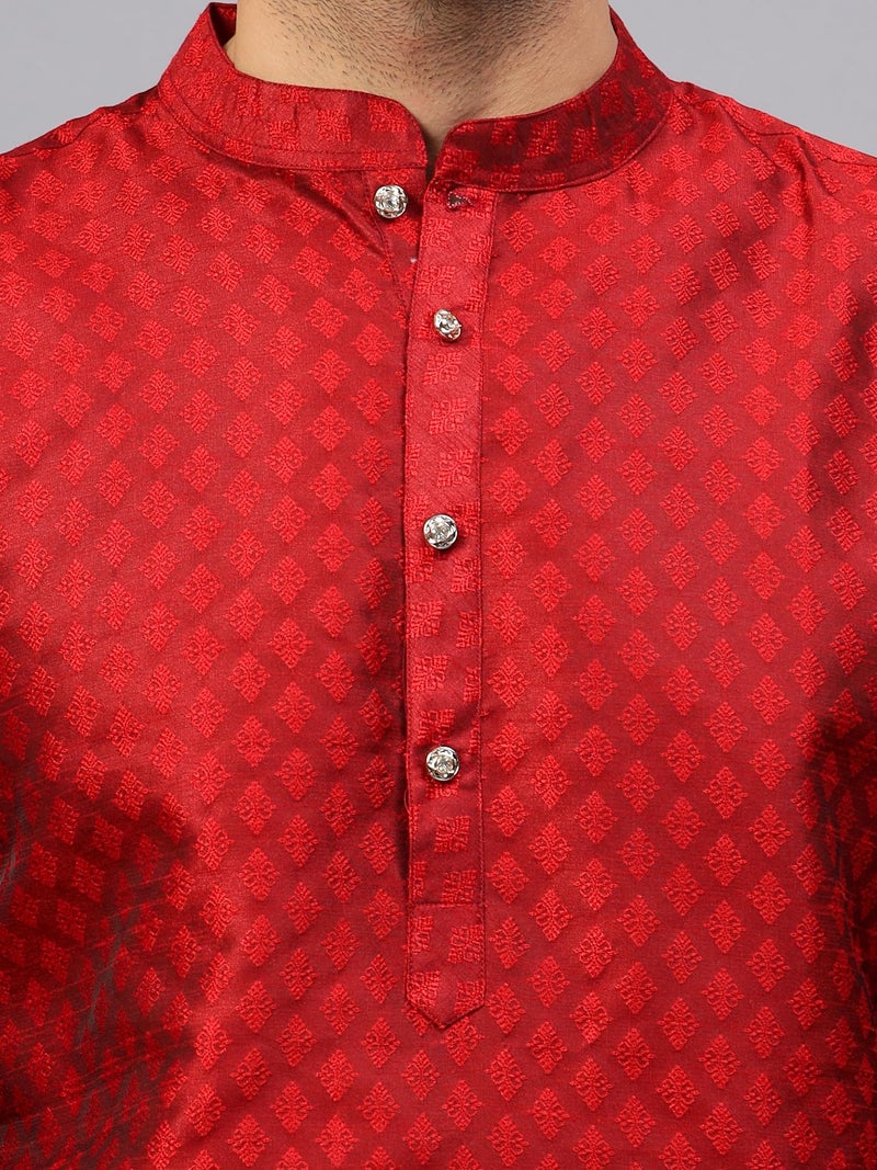 LATEST CHIKAN Men’s Silk Chikankari Kurta with Cream Churidar | Festive Set - KP-SB-R1-44 - Image 4