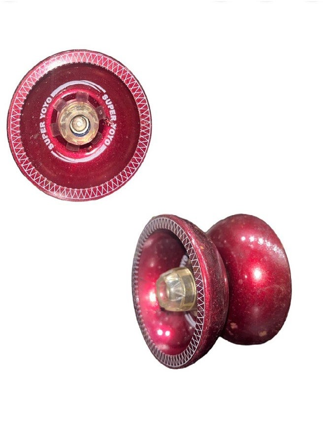 Generic Metal-Made Shining YoYo Spinner Toys for Kids with High Speed (red) 