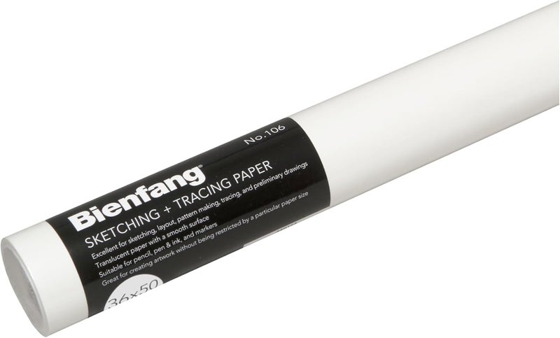 Bienfang SKETCH 106 Tracing Paper Roll - 36 Inches x 50 Yards - Lightweight and Translucent - Image 1