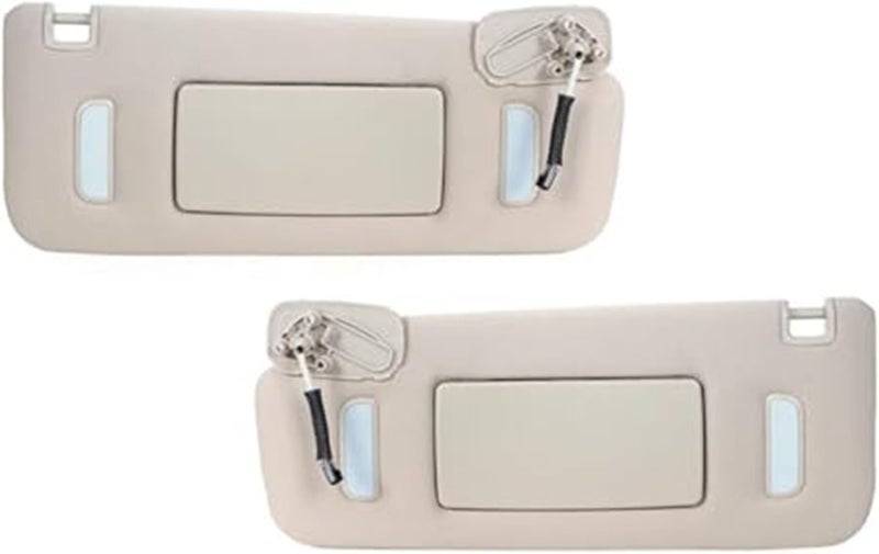 Wivplex Side Sun Visors with Mirror and Lights for GMC