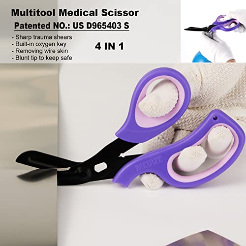 MEUUT 2 Pack Medical Scissors Trauma Shears -8 inch Patented Bandage Scissor Heavy Duty Surgical Grade EMT Scissors for EMT Workers Doctors Nurses - Image 5