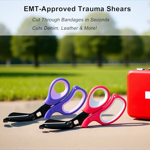 MEUUT 2 Pack Medical Scissors Trauma Shears -8 inch Patented Bandage Scissor Heavy Duty Surgical Grade EMT Scissors for EMT Workers Doctors Nurses - Image 2