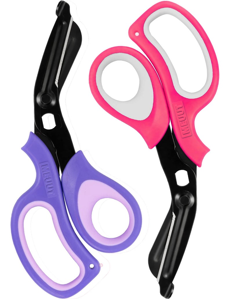 MEUUT 2 Pack Medical Scissors Trauma Shears -8 inch Patented Bandage Scissor Heavy Duty Surgical Grade EMT Scissors for EMT Workers Doctors Nurses - Image 1